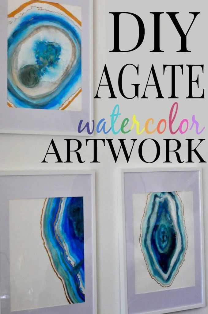 8.DIY AGATE WATERCOLOR ART