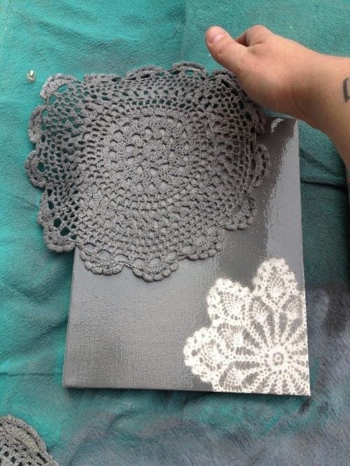 24.USE A DOILY AND SPRAY PAINT