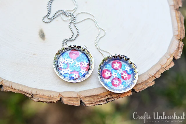 #7 Small Star Bottle Cap Necklaces