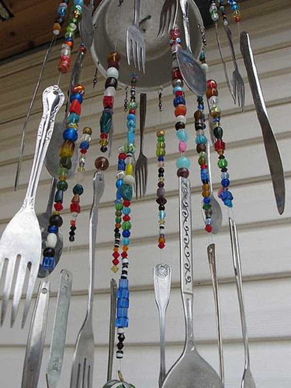 How To Make Whimsical Flatware Wind Chimes - Interior Frugalista