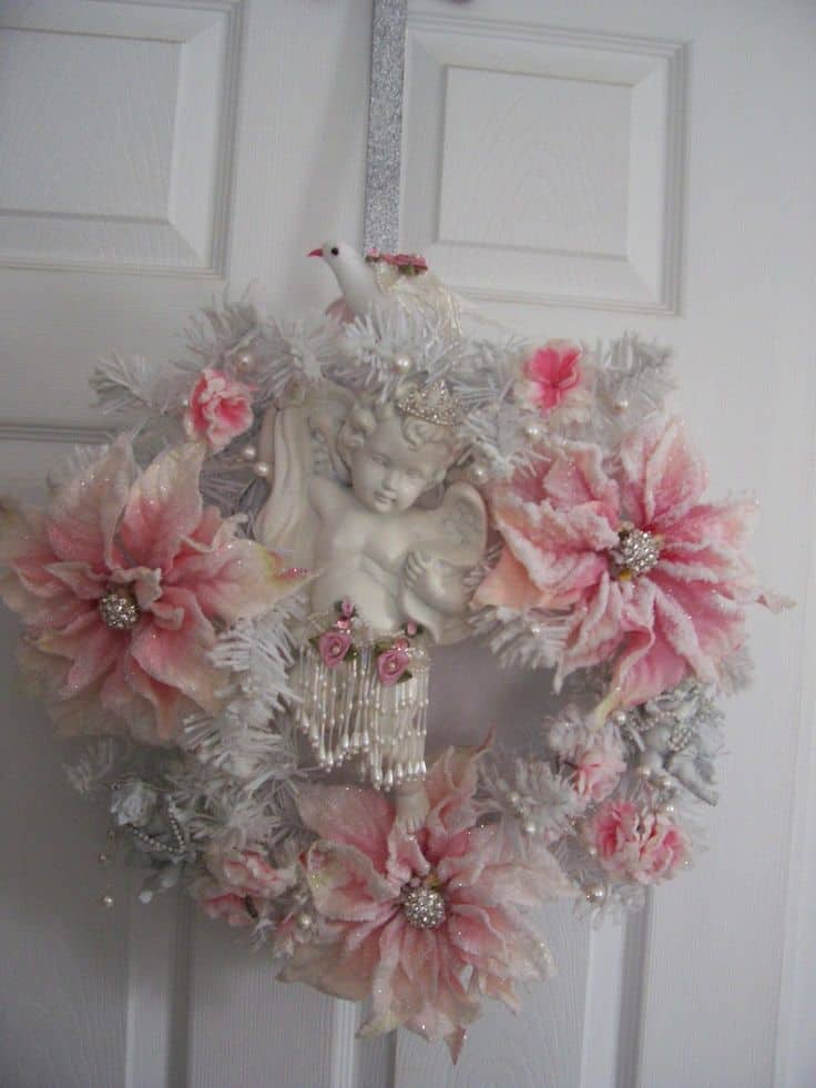 22 Awesomely Shabby Chic Christmas Wreath That Can Be Used All Year Round (11)