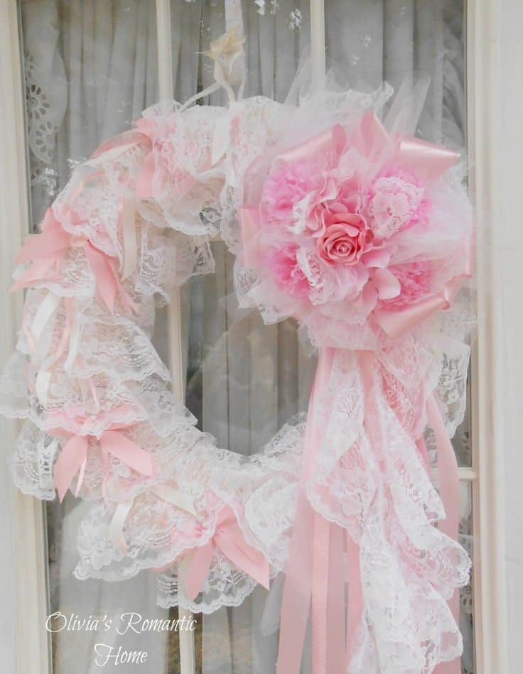 22 Awesomely Shabby Chic Christmas Wreath That Can Be Used All Year Round (2)