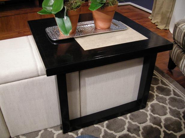 COFFEE TABLE TO FIT OVER STORAGE OTTOMANS