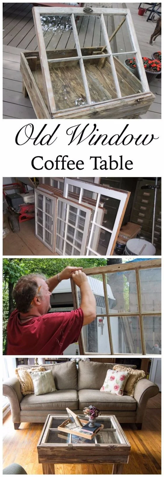 old window coffee table design