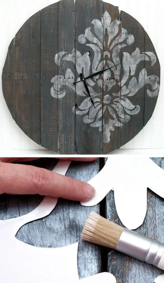 Large-Stencilled-Pallet-Clock-Tutorial