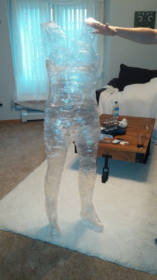 30. USE PACKING TAPE TO CREATE GHOSTS