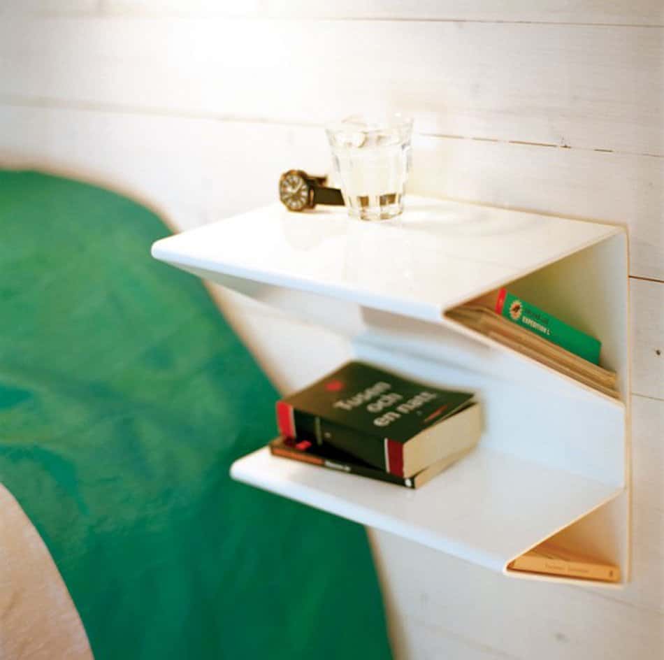 SCULPTURAL GEOMETRIC WHITE -modern-nightstand