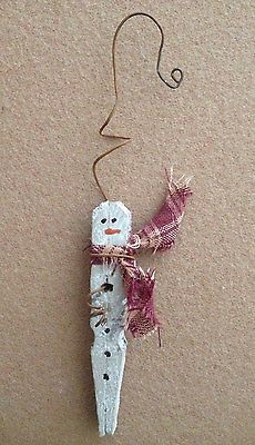 18. CRAFT A PRIMITIVE CHRISTMAS ICICLE SNOWMAN