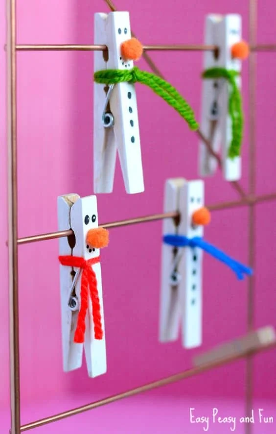 1. CREATE MERRY CLOTHESPINS FOR YOUR NOTES