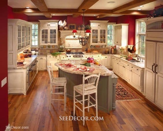 RED KITCHEN WALL ACCENT