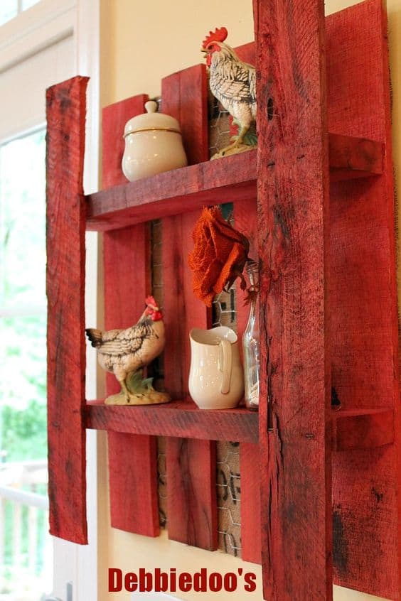 RED KITCHEN WALL ACCENT