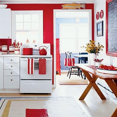 RED KITCHEN WALL ACCENT