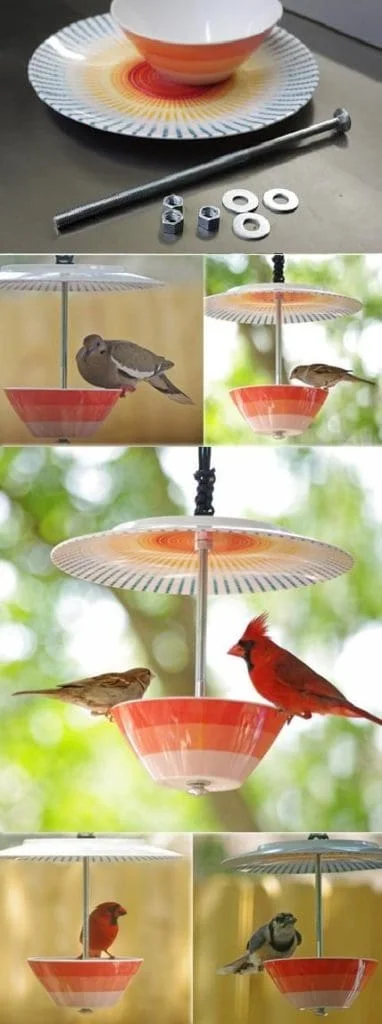 CUP AND SAUCER DIY BIRD FEEDER