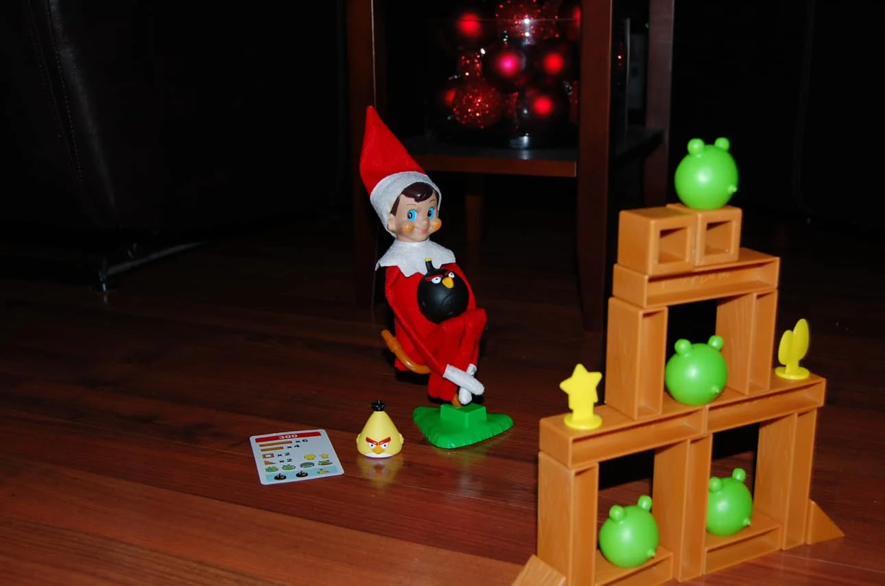 81. Elfie playing Angry Birds