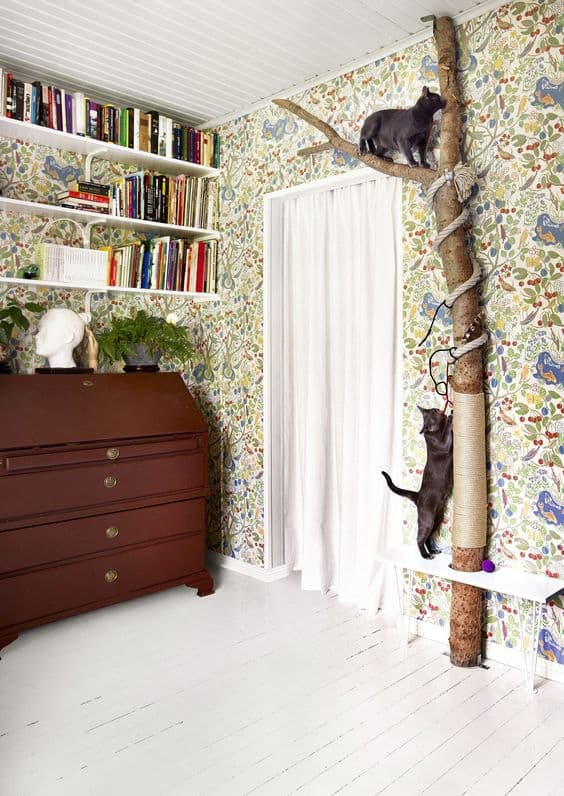 BRILLIANT SCULPTURAL WALL DIY CAT TREE