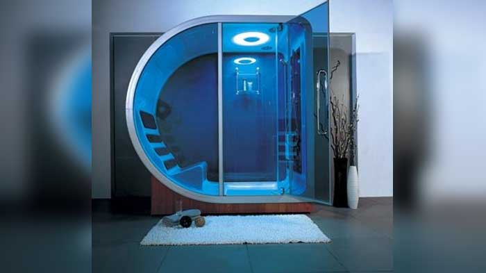 THE FUTURISTIC SHOWER ENCLOSURE WITH A COMFORTABLE SEAT