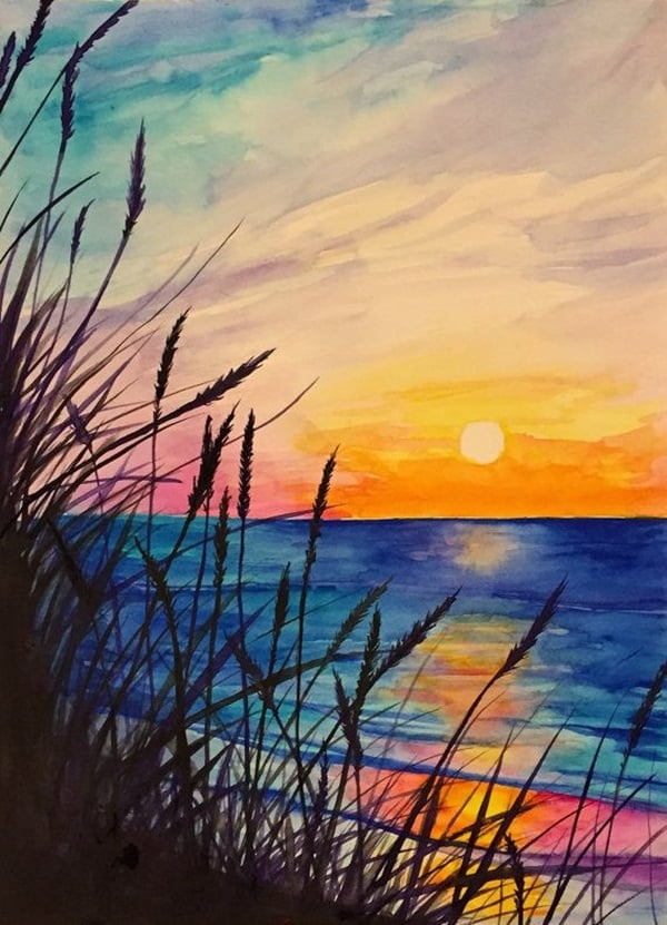 Seaside watercolor