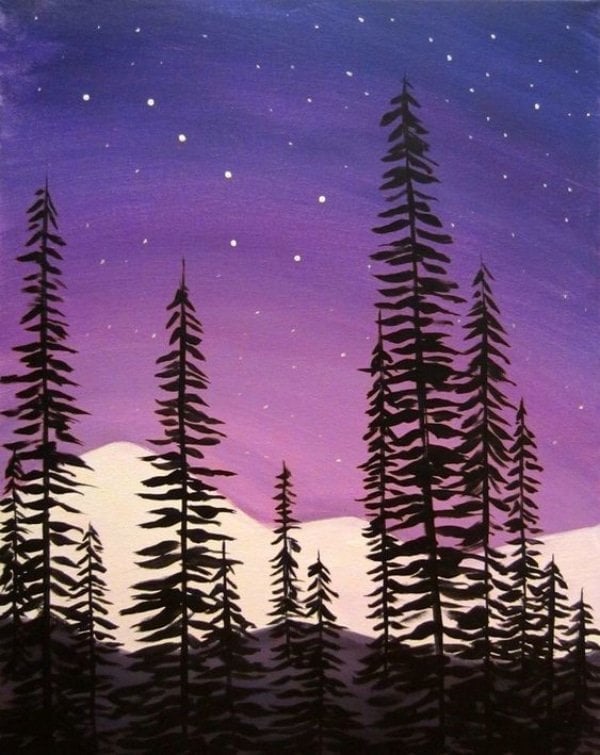 Midnight Sky watercolor 
