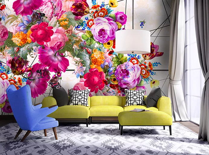 Bold Wallpaper colorful flower wallpaper