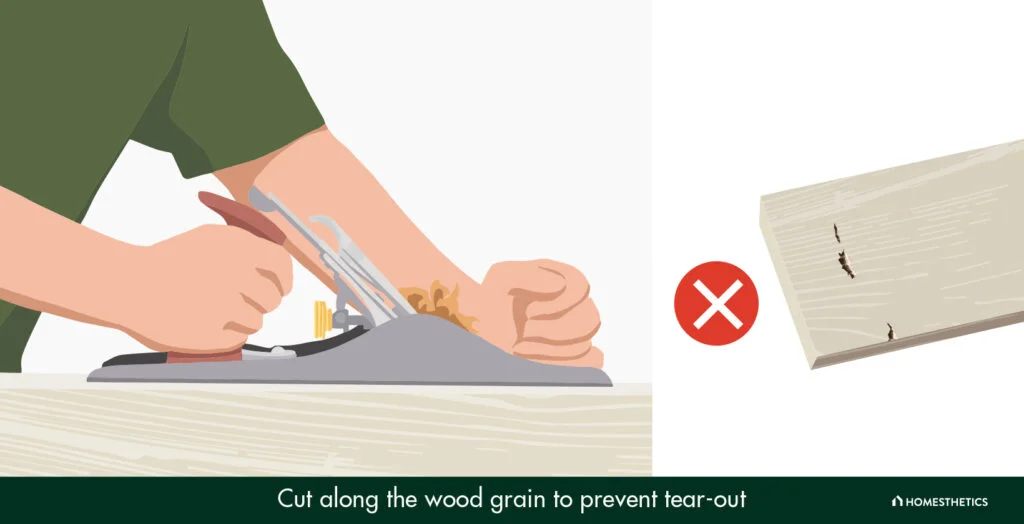 Step 5: Avoid Tear-Out by Cutting Along the Grain of the Wood