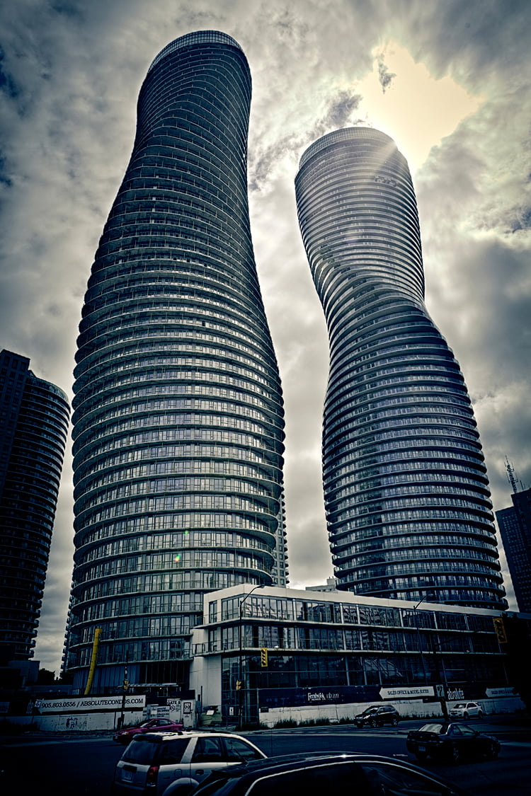 The Absolute Towers in Canada by MAD Architects  "Marylin Monroe Towers" futuristic design
