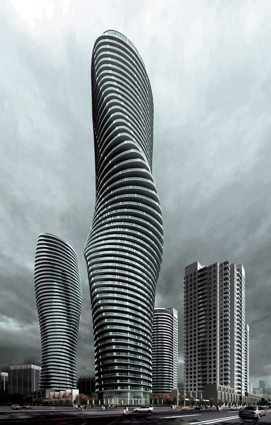 The Absolute Towers in Canada by MAD Architects "Marylin Monroe Towers" fluid design