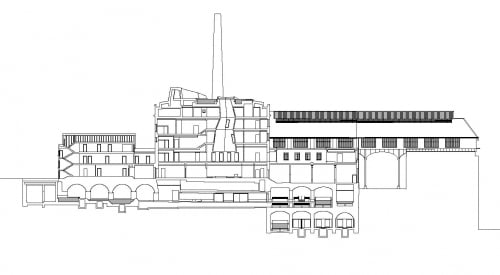 Thermalbad Zürich-Transforming a Brewery Into a Spa facade