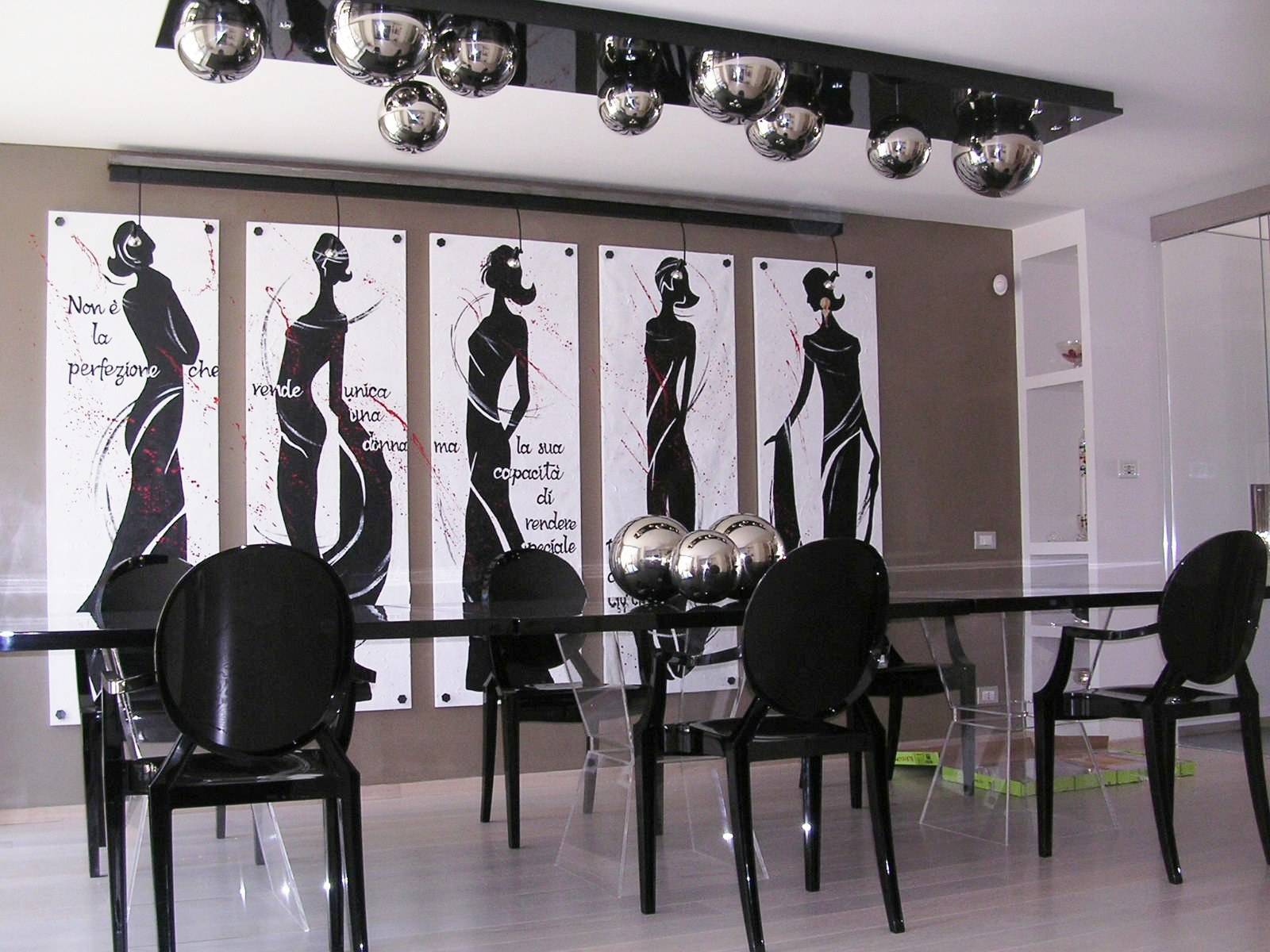black and white art deco space 