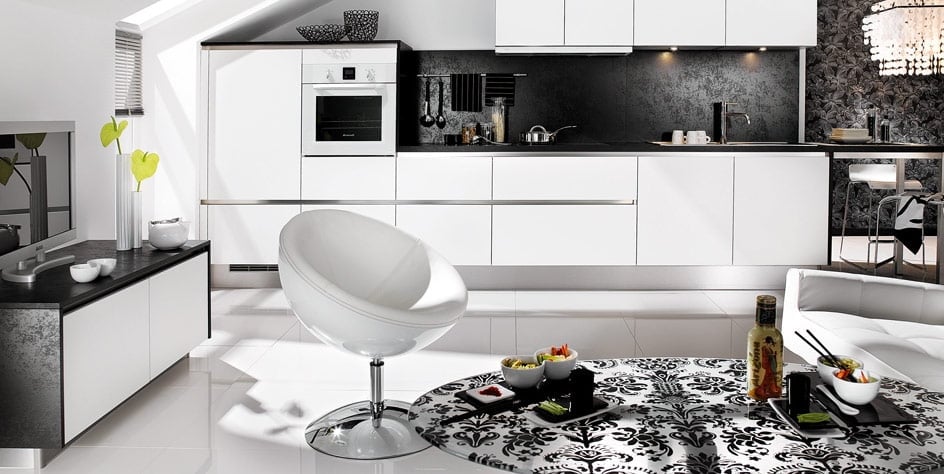 elegant art deco furniture in black and white contemporary interior space dream home