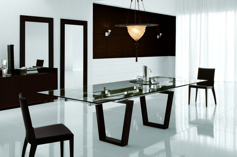art deco space with elegant touches of white and black
