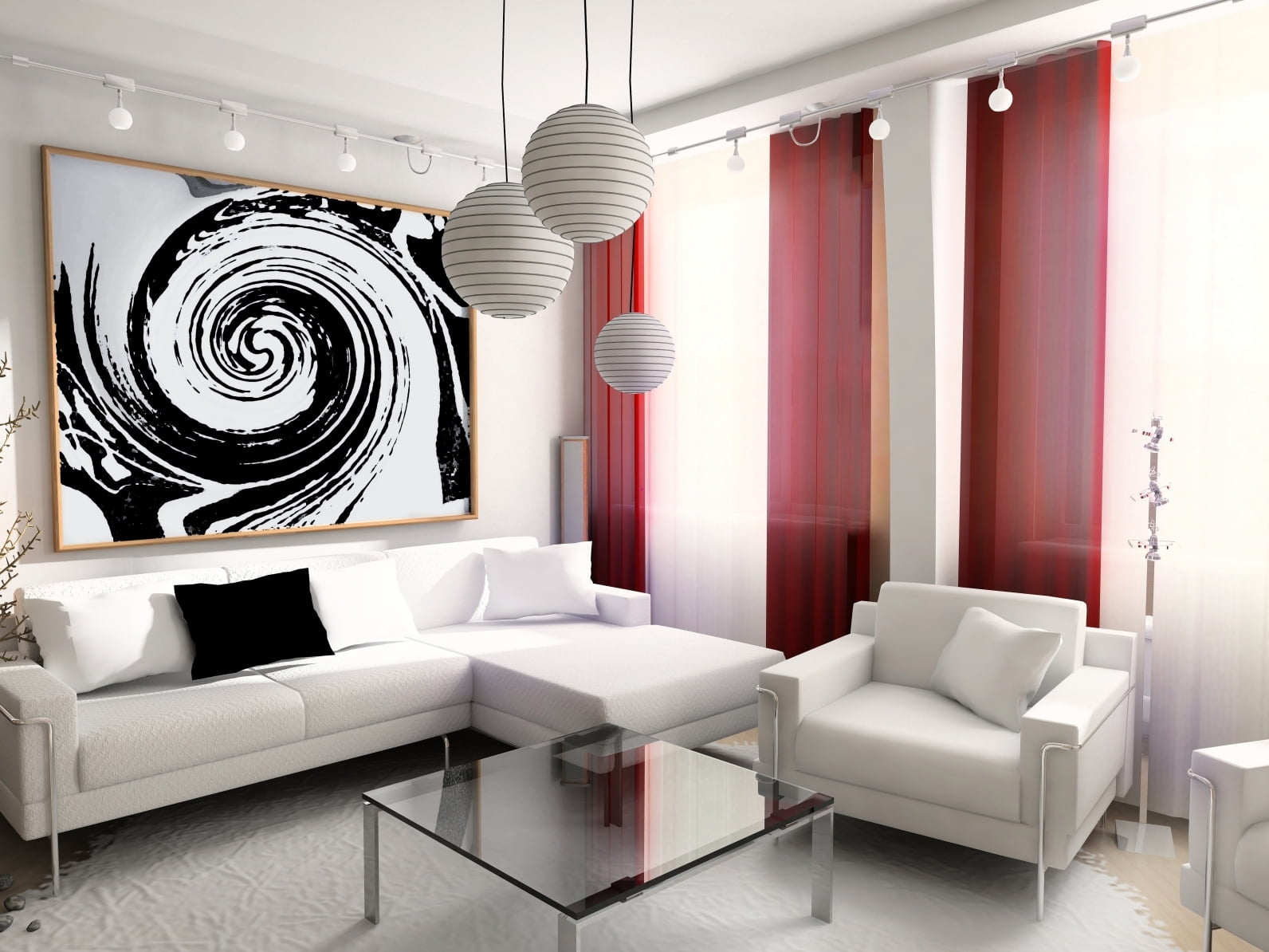 modern edgy contemporary black and white interior design