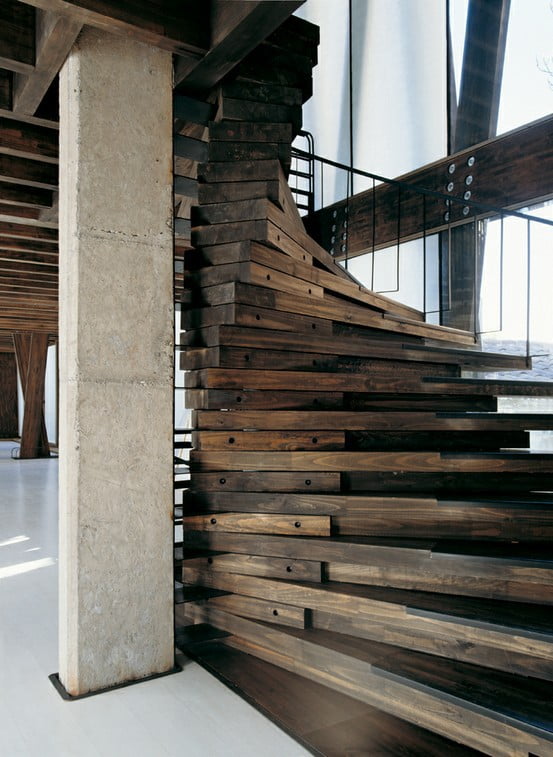 12 One of a Kind Round Staircase Designs For Your Modern Mansion wood