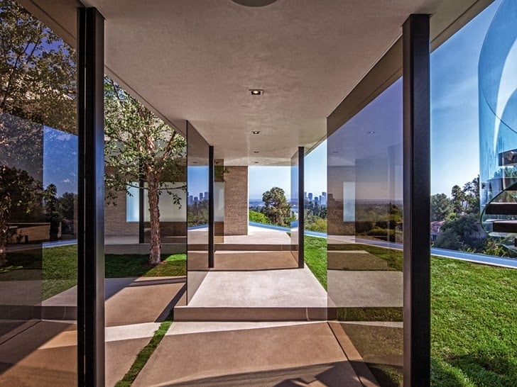 passage area in the 1201 Laurel Way-Cliff View Luxurious Modern Mansion in Beverly Hills California