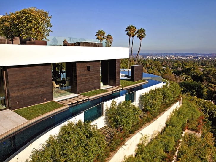 perspective view of the 1201 Laurel Way-Cliff View Luxurious Modern Mansion in Beverly Hills California