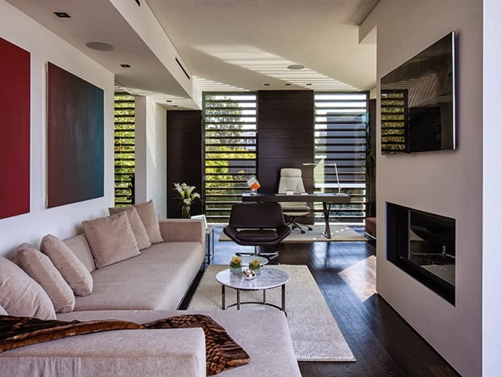 living room interior design 1201 Laurel Way-Cliff View Luxurious Modern Mansion in Beverly Hills California