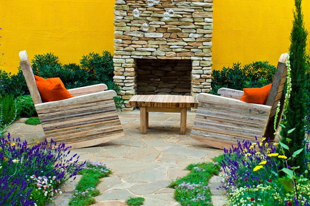 stone fireplace Backyard-Lanscaping-Ideas-Fireplaces-homesthetics