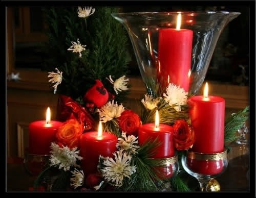 red Creative&Inspiring Modern Christmas Candles Decorations (1)