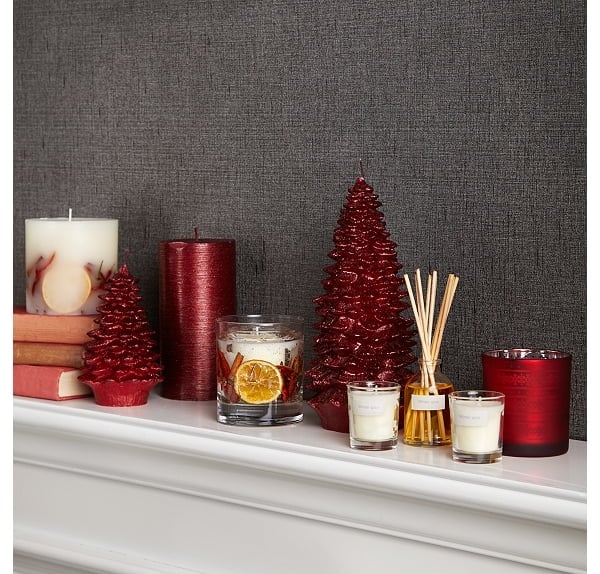 grey red and white Creative&Inspiring Modern Christmas Candles Decorations (1)