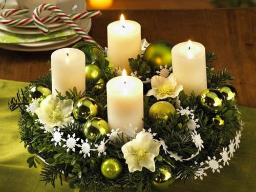 white candles Creative&Inspiring Modern Christmas Candles Decorations (1)