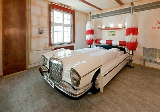 white car bed Creative & Inspiring Modern Car Bedroom Interior Designs Ideas dream bedroom (15)