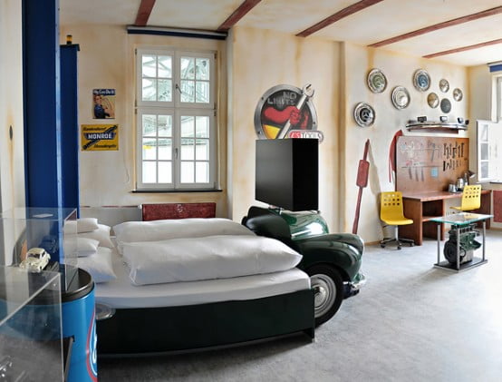 green car bed Creative & Inspiring Modern Car Bedroom Interior Designs Ideas dream bedroom (15)