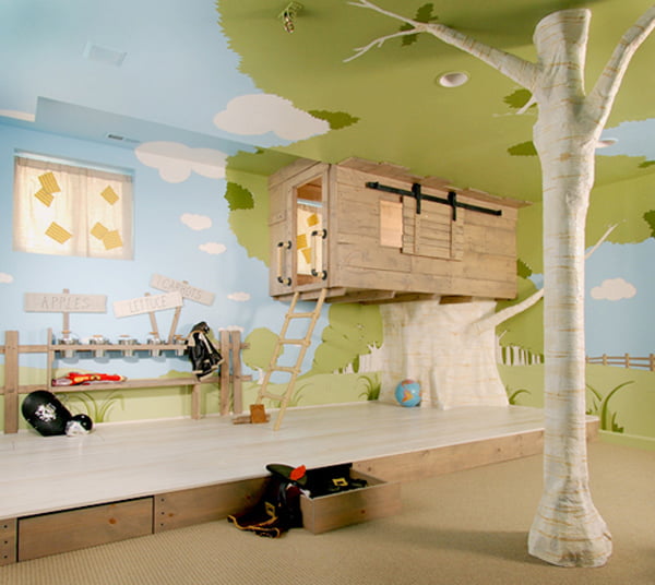 small tree Fantasy Fairy-tale Bedroom Interior Designs for Kids for any dream home bedroom (1)