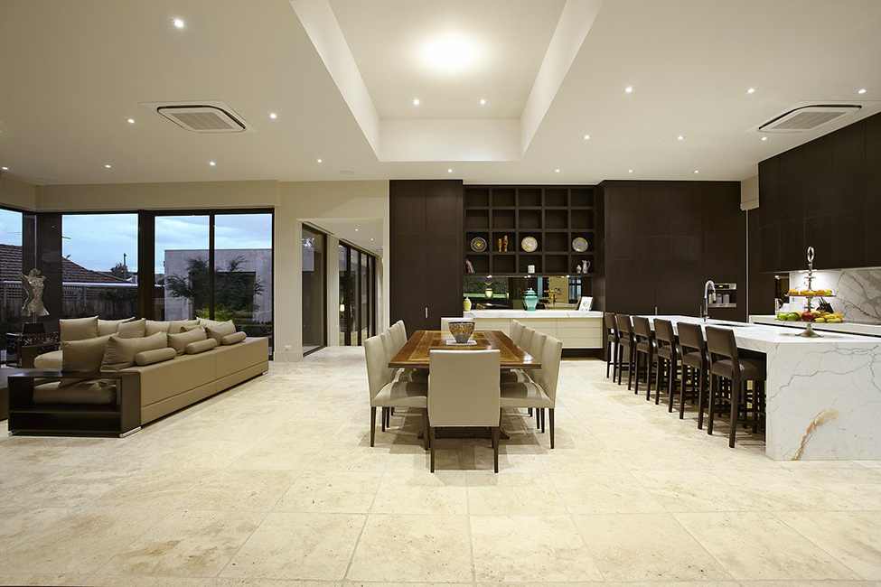 dinning area Large Luxurious Modern Mansion in Melbourne Wearing Contemporary Style 
