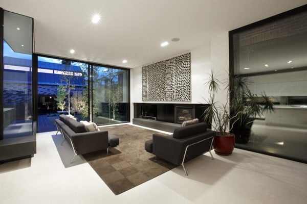 Mix of Styles in Enclave House by BKK Architects in Melbourne Australia minimalist design