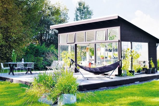 Backyard Landscaping Ideas Garden Shed in Black and White Featuring Classical Scandinavian Design homesthetics studio 1