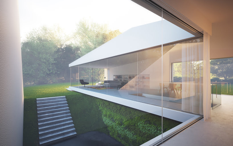large glazing in Remarkable White Modern Mansion-House Hafner by Hornung and Jacobi Architecture in Germany