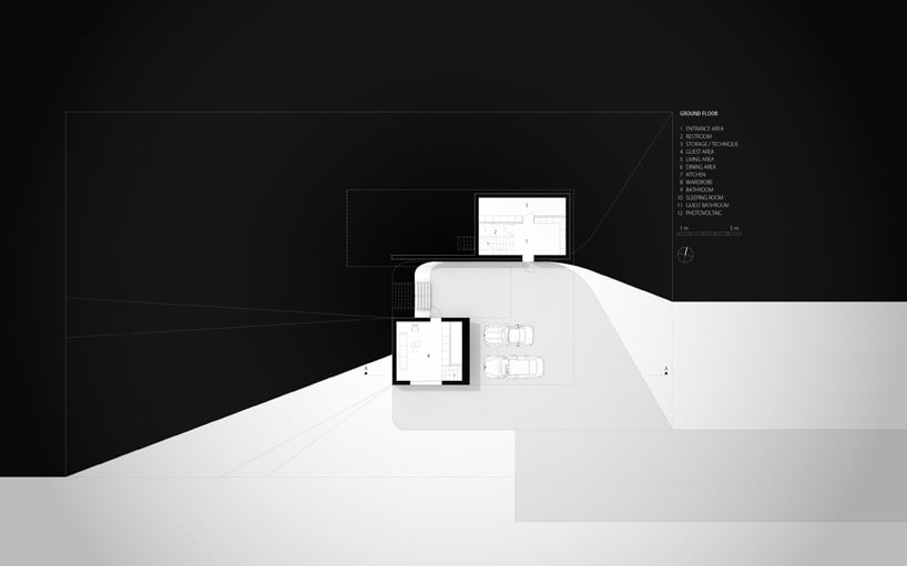 plan view in Remarkable White Modern Mansion-House Hafner by Hornung and Jacobi Architecture in Germany