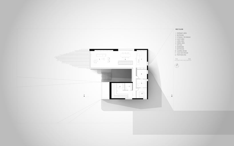 floor plan view in Remarkable White Modern Mansion-House Hafner by Hornung and Jacobi Architecture in Germany