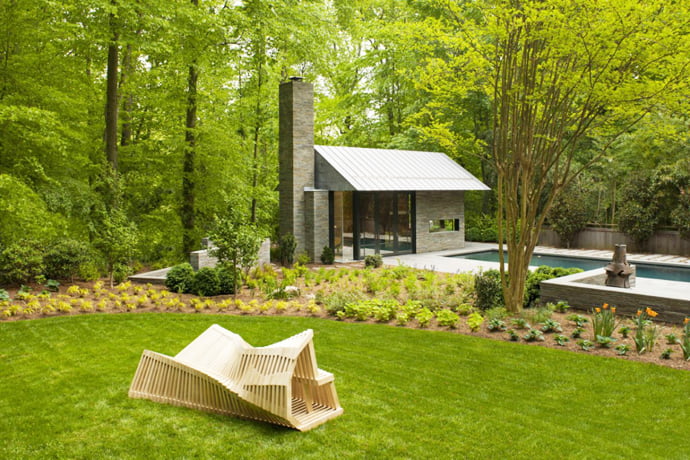 green Supreme Backyard Landscaping Ideas-Nevis Pool and Garden Pavilion by Robert M. Gurney