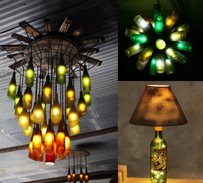creative lamp wine bottle art 20 Creative & Inspiring Ideas of How to Recycle Wine Bottles Into Pieces of